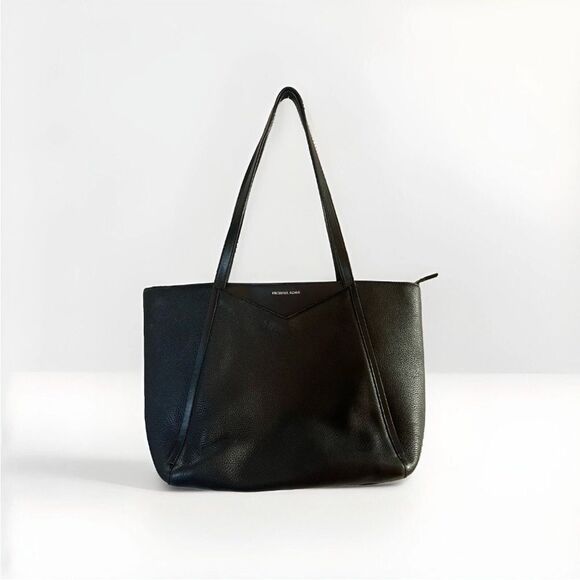 Michael Kors Whitney Black Leather Large Tote Bag Silver Hardware used - Picture 4 of 8